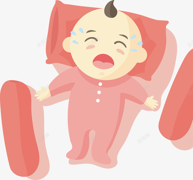 可爱的小婴儿卡通png免抠素材_新图网 https://ixintu.com 卡通 哭泣 婴儿 婴儿哭 孩子 手绘