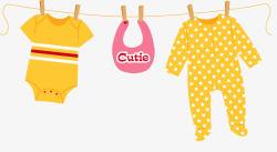 婴儿服饰矢量图素材