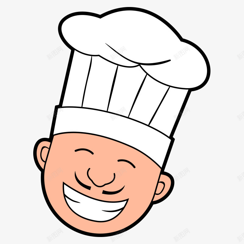 可爱卡通厨师头像png免抠素材_新图网 https://ixintu.com 卡通 厨师 可爱 头像