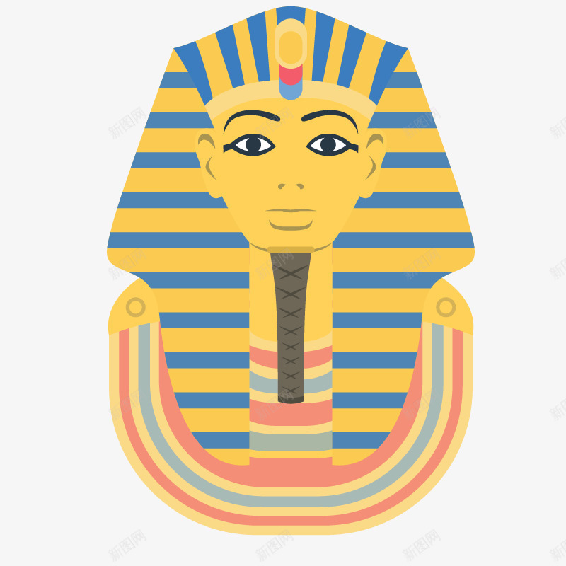埃及法老png免抠素材_新图网 https://ixintu.com 埃及元素 法老头像 矢量埃及法老
