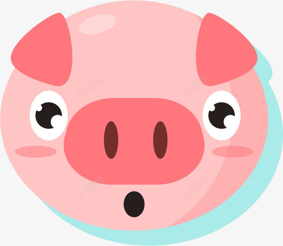 害羞的猪剪影头像png免抠素材_新图网 https://ixintu.com 剪影 卡通动物 卡通猪 扁平动物 扁平头像 猪剪影