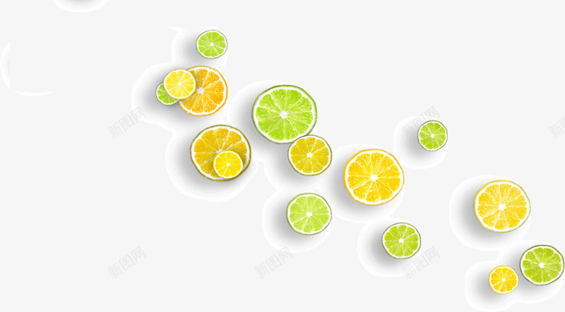 漂浮柠檬片png免抠素材_新图网 https://ixintu.com 柠檬片 水果 漂浮