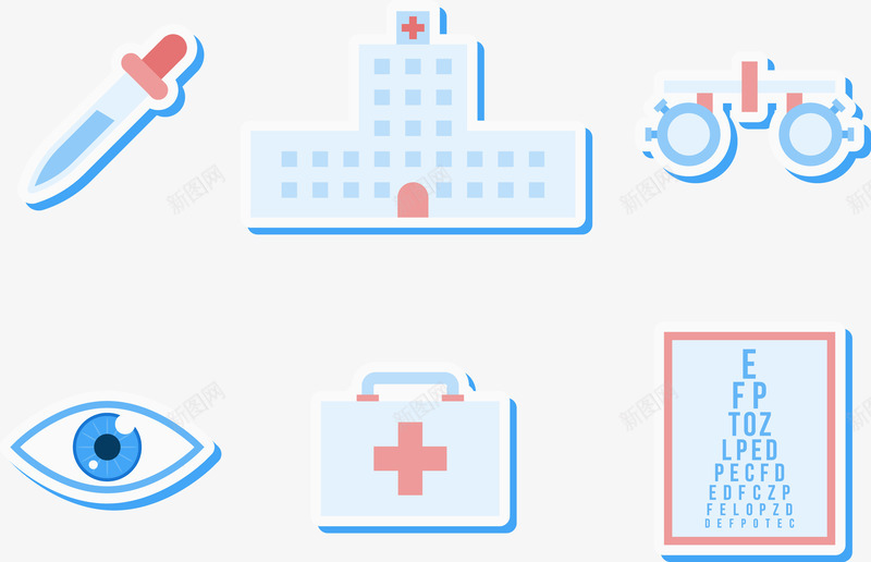 眼科医院png免抠素材_新图网 https://ixintu.com 医院 检查表 眼镜