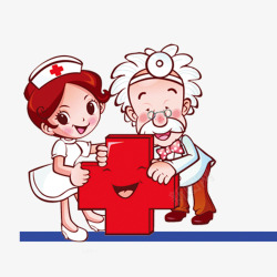 中医院标志护士元素高清图片