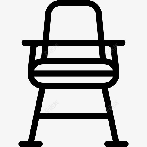 高高的椅子上图标png_新图网 https://ixintu.com 婴儿椅 家具 工具和用具 高椅