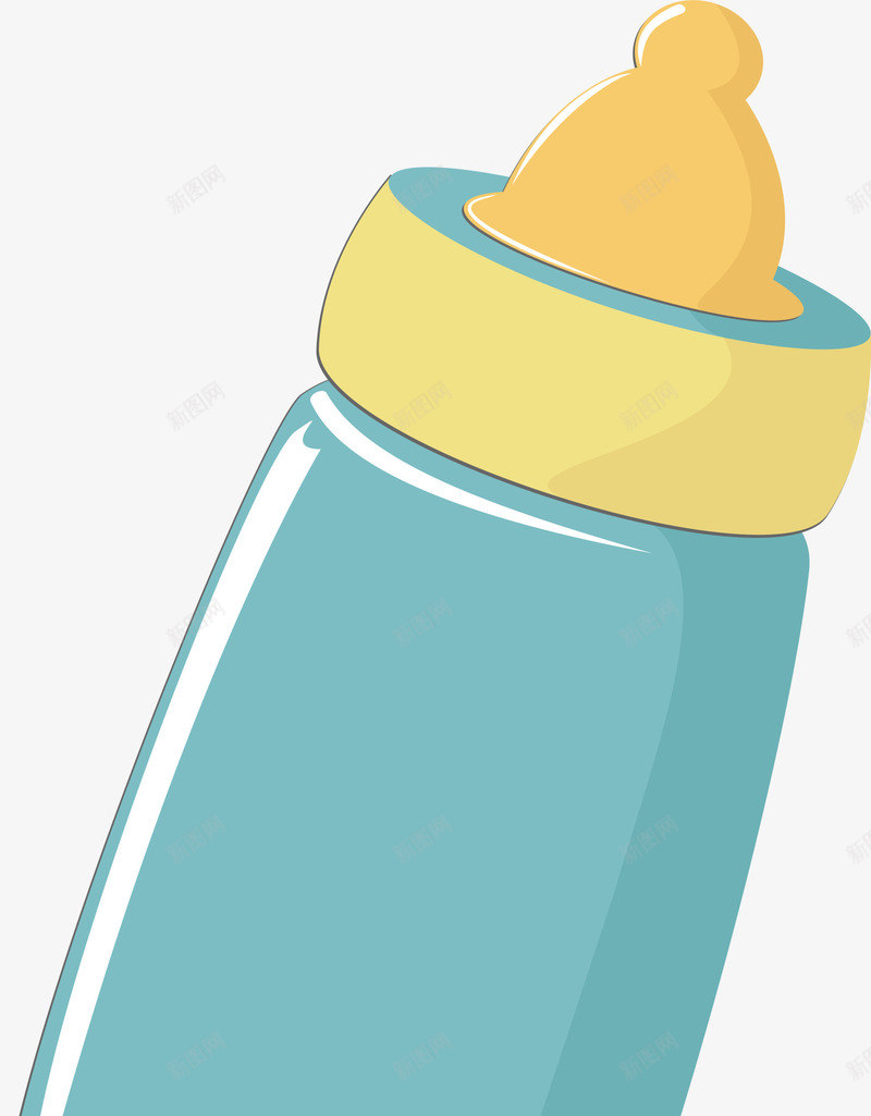 蓝色简约奶瓶png免抠素材_新图网 https://ixintu.com 免抠PNG 奶瓶 婴儿 宝宝 简约 蓝色 装饰图案