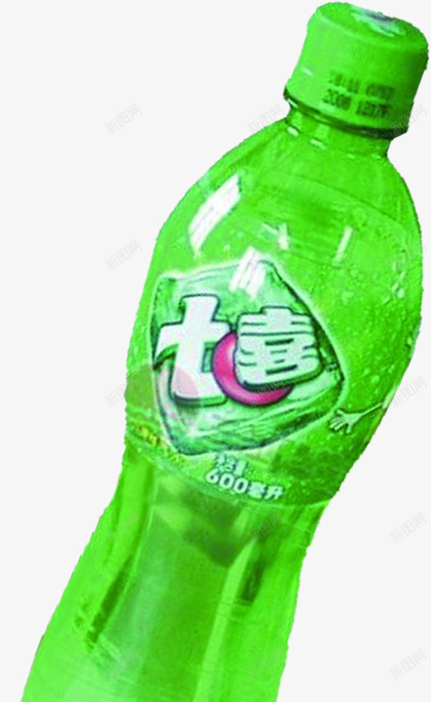 绿色七喜瓶装饮料png免抠素材_新图网 https://ixintu.com 瓶装 绿色 饮料