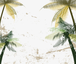 沙滩椰子树背景装饰素材