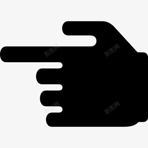 手的食指指向左图标png_新图网 https://ixintu.com 左 手 指着的手指 界面和网页 箭头 象征 轮廓 黑色