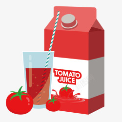 番茄汁矢量图素材