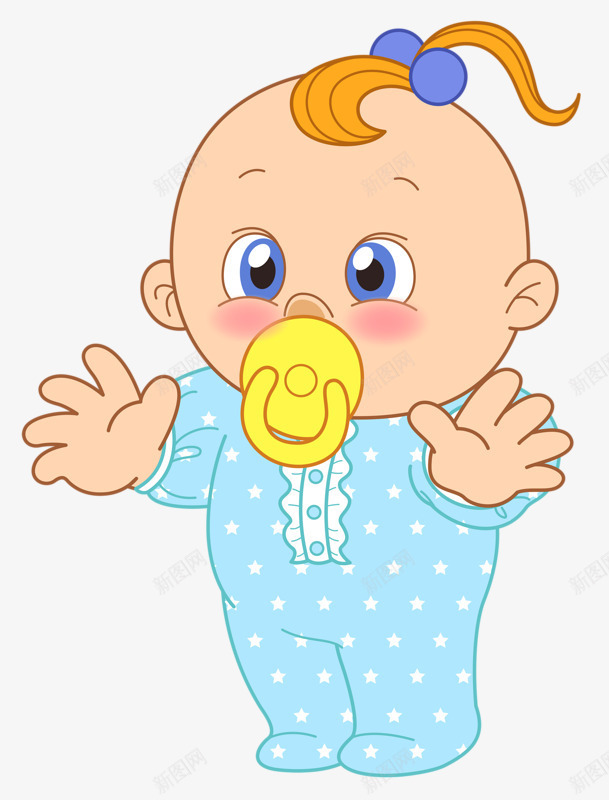 吸奶嘴的婴儿png免抠素材_新图网 https://ixintu.com 可爱 婴儿 宝宝 小孩