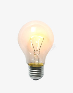 透明立体电器灯泡产品实物素材