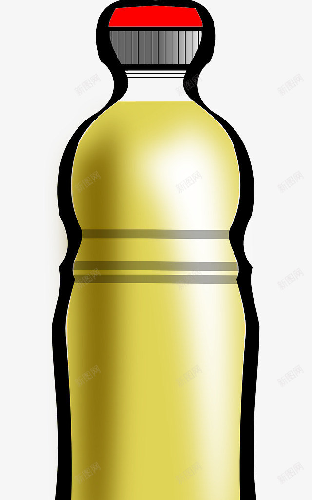 黄色的塑料瓶png免抠素材_新图网 https://ixintu.com 塑料瓶 饮料 黄色