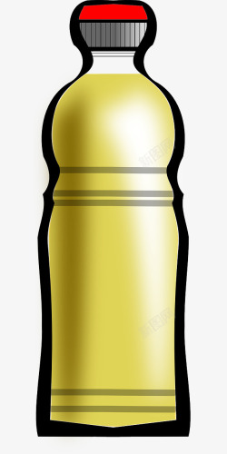 黄色的塑料瓶素材