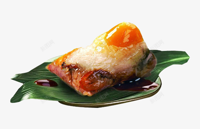 一个粽子png免抠素材_新图网 https://ixintu.com png素材 产品实物 端午节 蛋黄粽子 食物