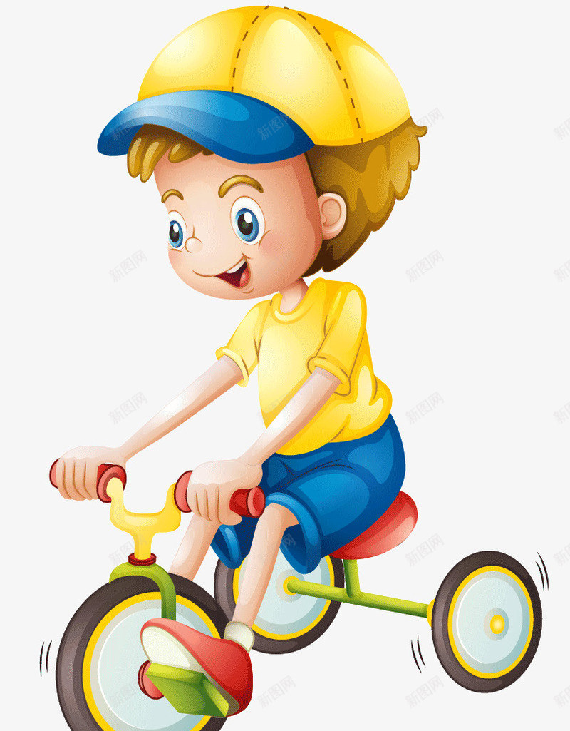 骑车的小男孩天下png免抠素材_新图网 https://ixintu.com 卡通 可爱 天下 孩子 微笑 手绘 男孩 骑车
