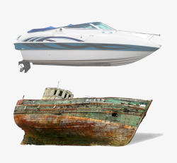 轮船出海快艇轮船元素高清图片