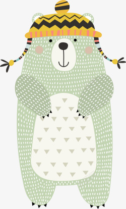 手绘熊熊卡通可爱小动物装饰动物头像高清图片