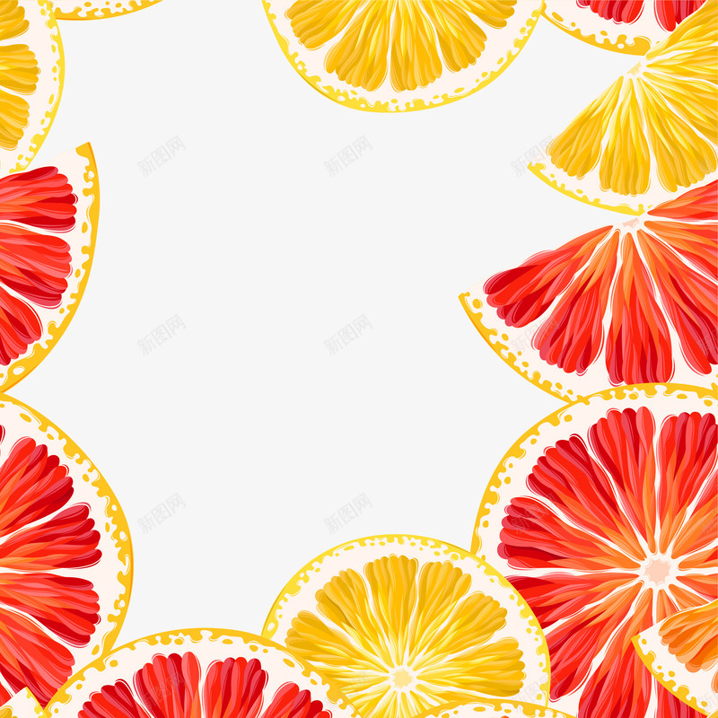 红色简约水果柠檬片png免抠素材_新图网 https://ixintu.com 免抠PNG 果实 柠檬片 框架 水果 简约 红色 装饰图案 边框纹理
