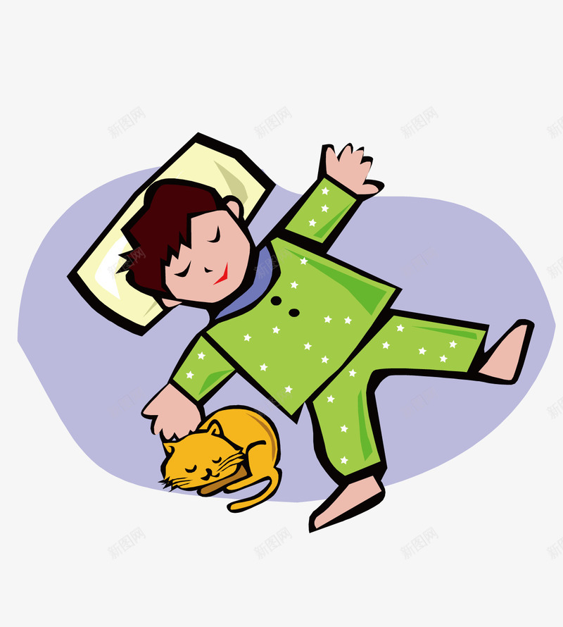 睡觉的宝宝png免抠素材_新图网 https://ixintu.com 猫咪 睡觉 睡觉的孩子 睡觉的宝宝 矢量素材 紫色