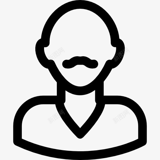 秃头的男人留胡子的图标png_新图网 https://ixintu.com 人简介 头像 时髦 用户 面部毛发