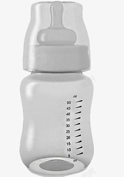 刻度透明宝宝奶瓶素材