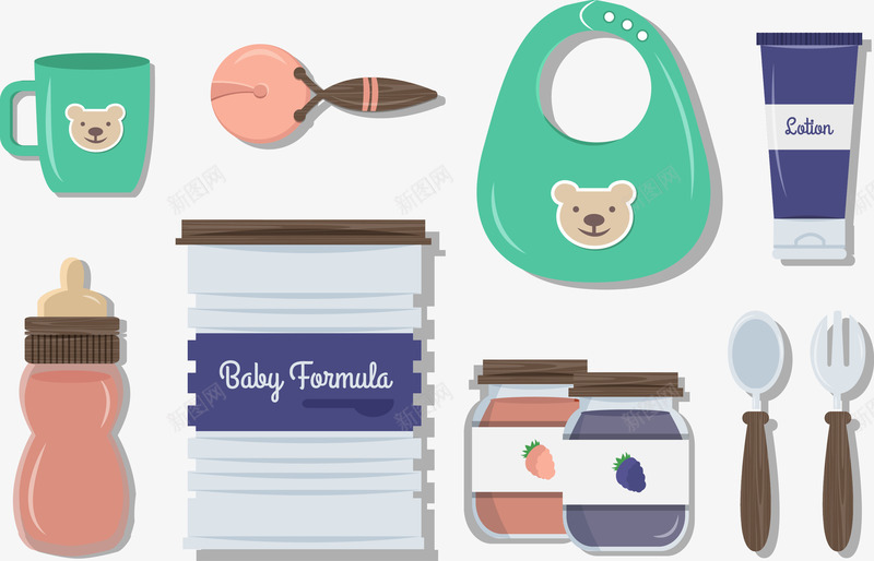 创意婴儿用品png免抠素材_新图网 https://ixintu.com 创意 婴儿用品 素材