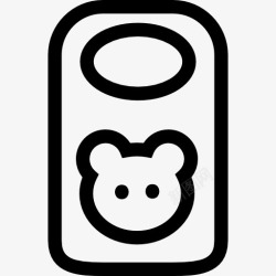 婴儿围兜的轮廓婴儿围兜动物头部轮廓图标高清图片