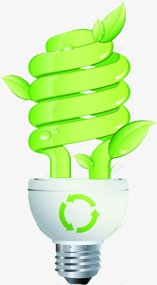 绿色环保节能的灯png免抠素材_新图网 https://ixintu.com 创意 灯泡 环保 绿色 节能