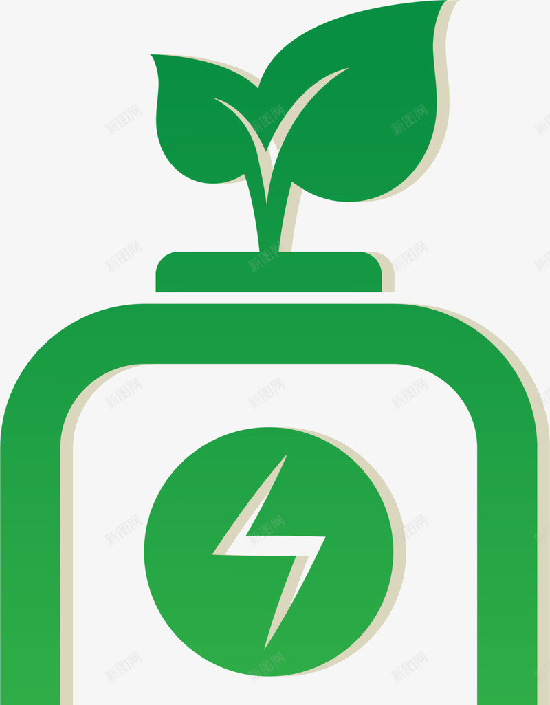 绿色植物电池绿叶png免抠素材_新图网 https://ixintu.com 世界环境日 爱护环境 环保 生态循环 电池 绿叶 绿色植物 自然 节电
