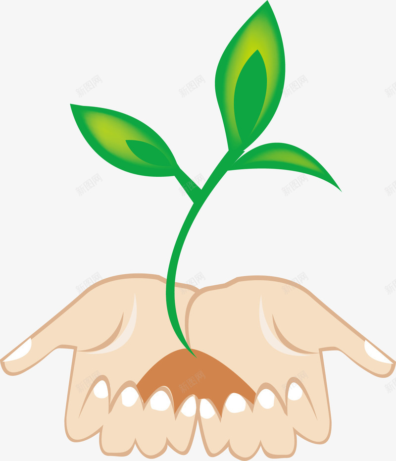捧着嫩芽的手png免抠素材_新图网 https://ixintu.com 嫩芽 手 植物 环保