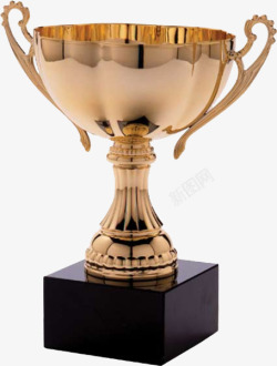 足球冠军杯金色奖杯足球冠军杯体育奖杯高清图片
