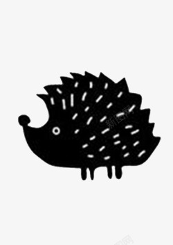 刺猬剪影素材