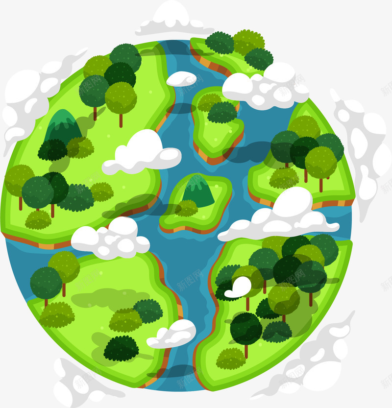 全球绿化程度png免抠素材_新图网 https://ixintu.com 世界环保日 环境保护 矢量素材 绿化 远离雾霾