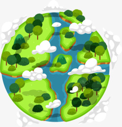 全球绿化程度素材