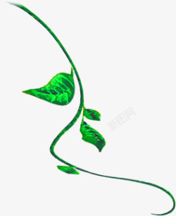 夏日海报植物卡通绿腾素材