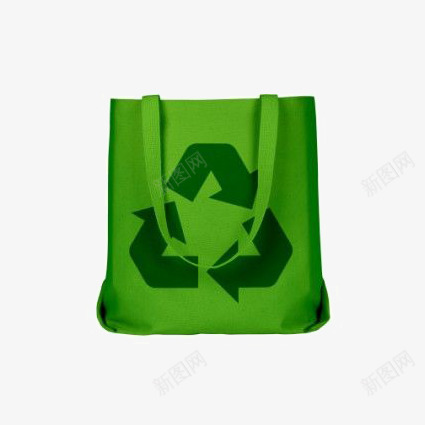 环保购物袋png免抠素材_新图网 https://ixintu.com 回收利用 回收标志 环保 生态 绿色购物袋 购物袋