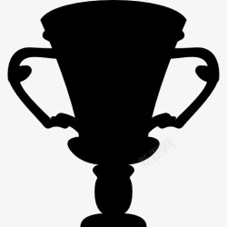 获奖者足球杯黑色的形状图标高清图片
