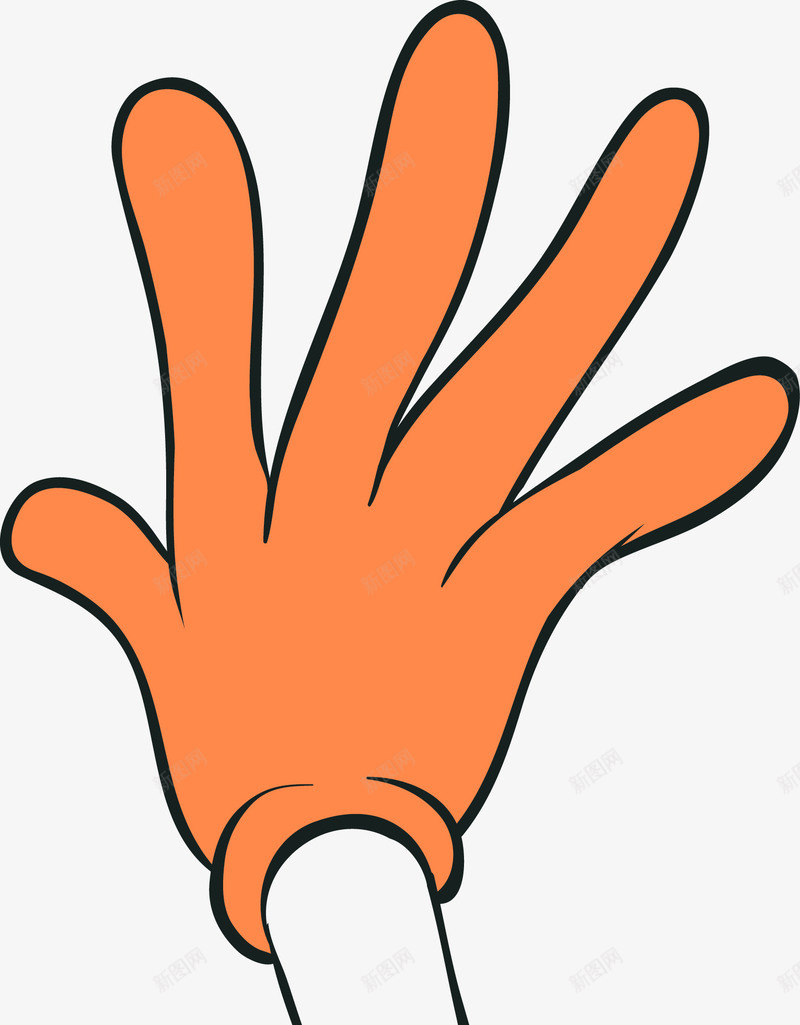展开的手指png免抠素材_新图网 https://ixintu.com 卡通手 卡通手图 卡通竖拇指 可爱手指 手势 手型图 手姿势 手指 手掌 拇指 矢量手