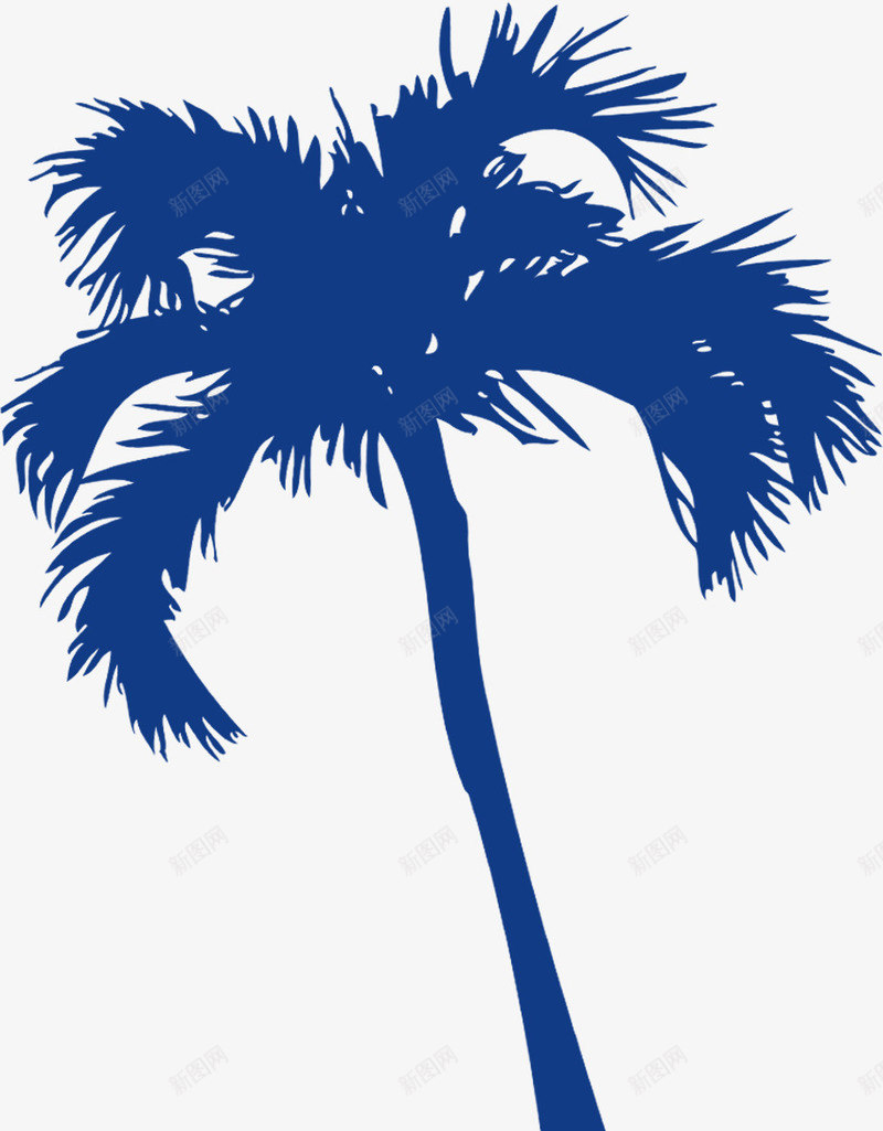 手绘蓝色沙滩粽子树png免抠素材_新图网 https://ixintu.com 沙滩 粽子 蓝色