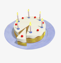 生日蛋糕插蜡烛素材