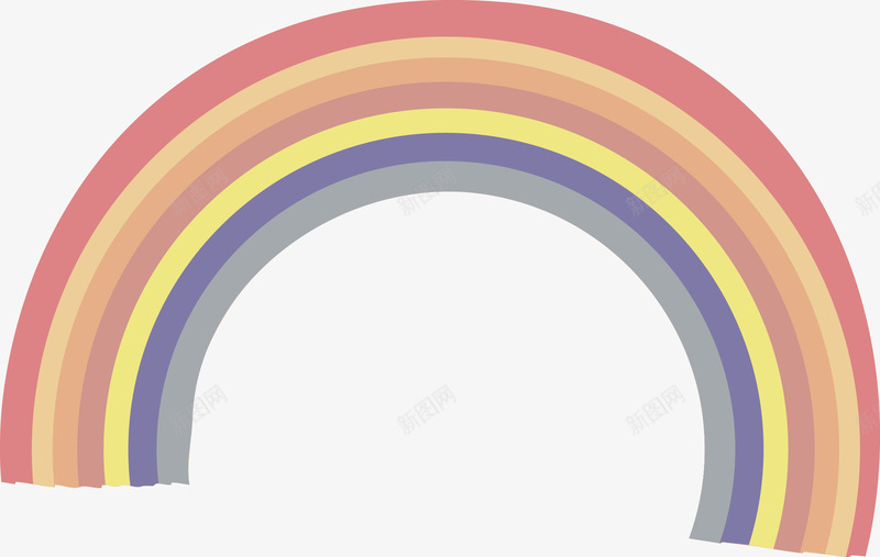 彩虹矢量图ai免抠素材_新图网 https://ixintu.com 七彩色 彩虹 矢量图