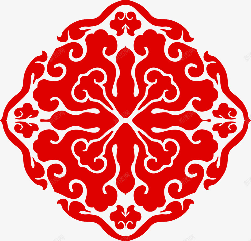 传统元素红色剪纸png免抠素材_新图网 https://ixintu.com 传统 元素 剪纸 红色