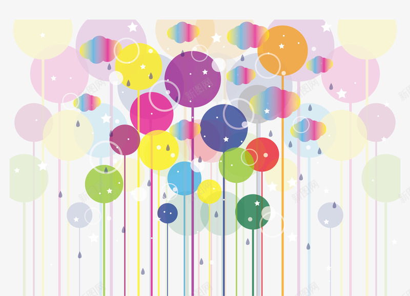 彩色气球矢量图ai免抠素材_新图网 https://ixintu.com 婚礼 彩色 彩色气球 活动气球 生日 矢量图