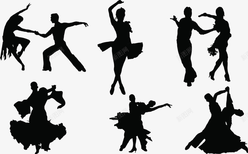 黑色跳舞的剪纸图标png_新图网 https://ixintu.com 人物 剪纸 唯美 姑娘 简约 舞伴 舞蹈 跳舞 黑色