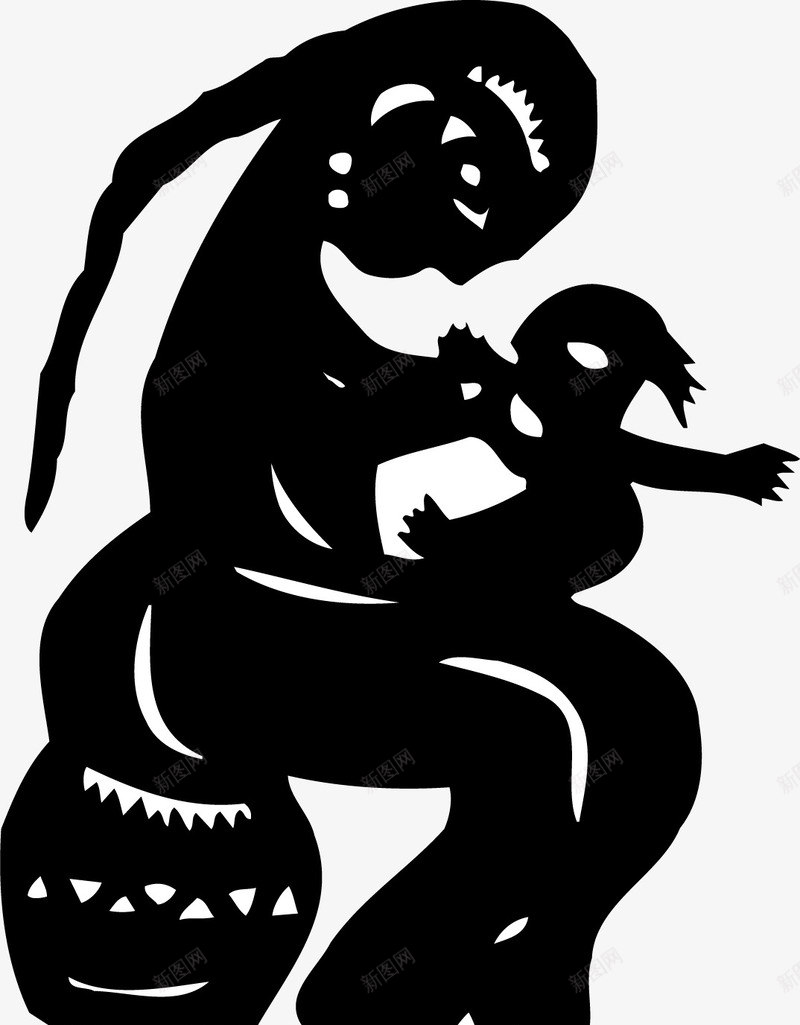 母亲节母抱婴剪纸1图标png_新图网 https://ixintu.com 剪纸 母亲节 母子互动 母抱婴 矢量人物