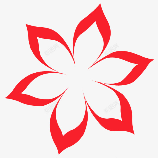 剪纸花朵红色花朵装饰png免抠素材_新图网 https://ixintu.com 剪纸 红色 花朵 装饰