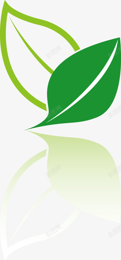 环保创意树叶图标矢量图ai_新图网 https://ixintu.com 创意树叶 图标 环保设计 矢量图