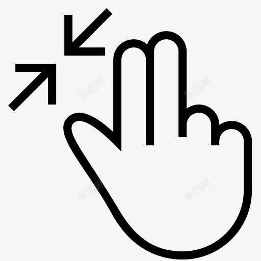 手指手势手在调整大小二hawc图标png_新图网 https://ixintu.com Fingers gesture hand in resize two 二 在 手 手势 手指 手指手势手在调整大小二hawcons手势笔划免费下载 调整大小