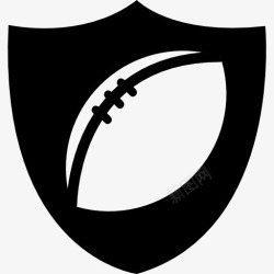 橄榄球齿轮橄榄球的徽章图标高清图片